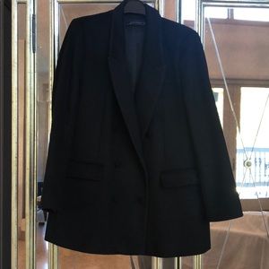 Zara Black Double Breasted Coat XL